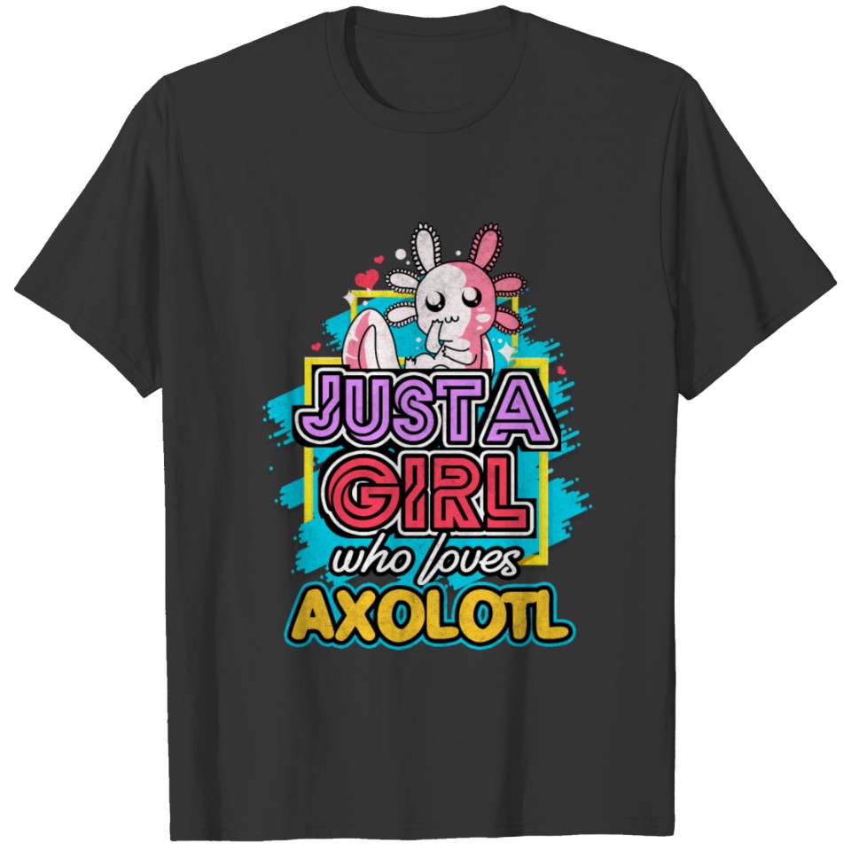 Kawaii Axolotl Mexican Walking Fish Reptile T-shirt