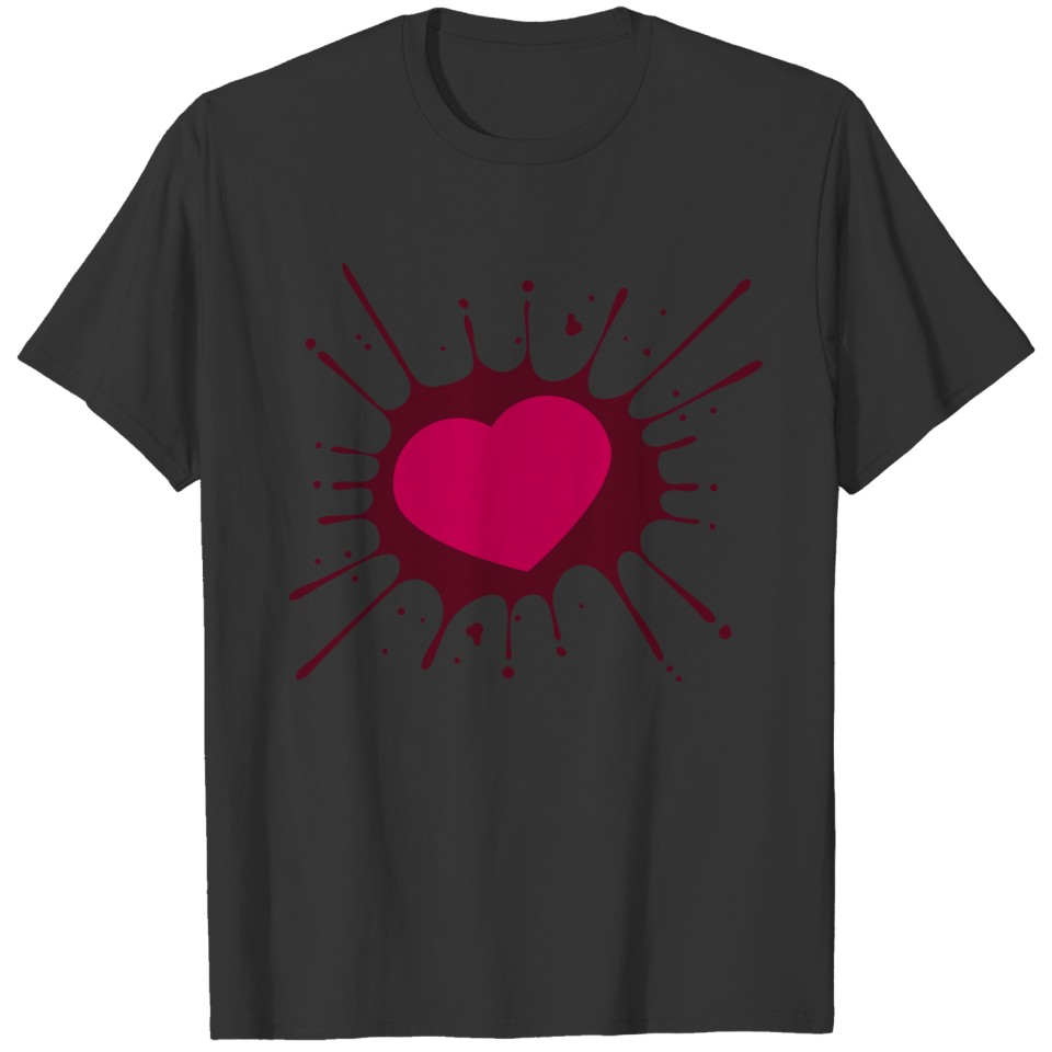 heart love in love shape couple valentine's day dr T-shirt