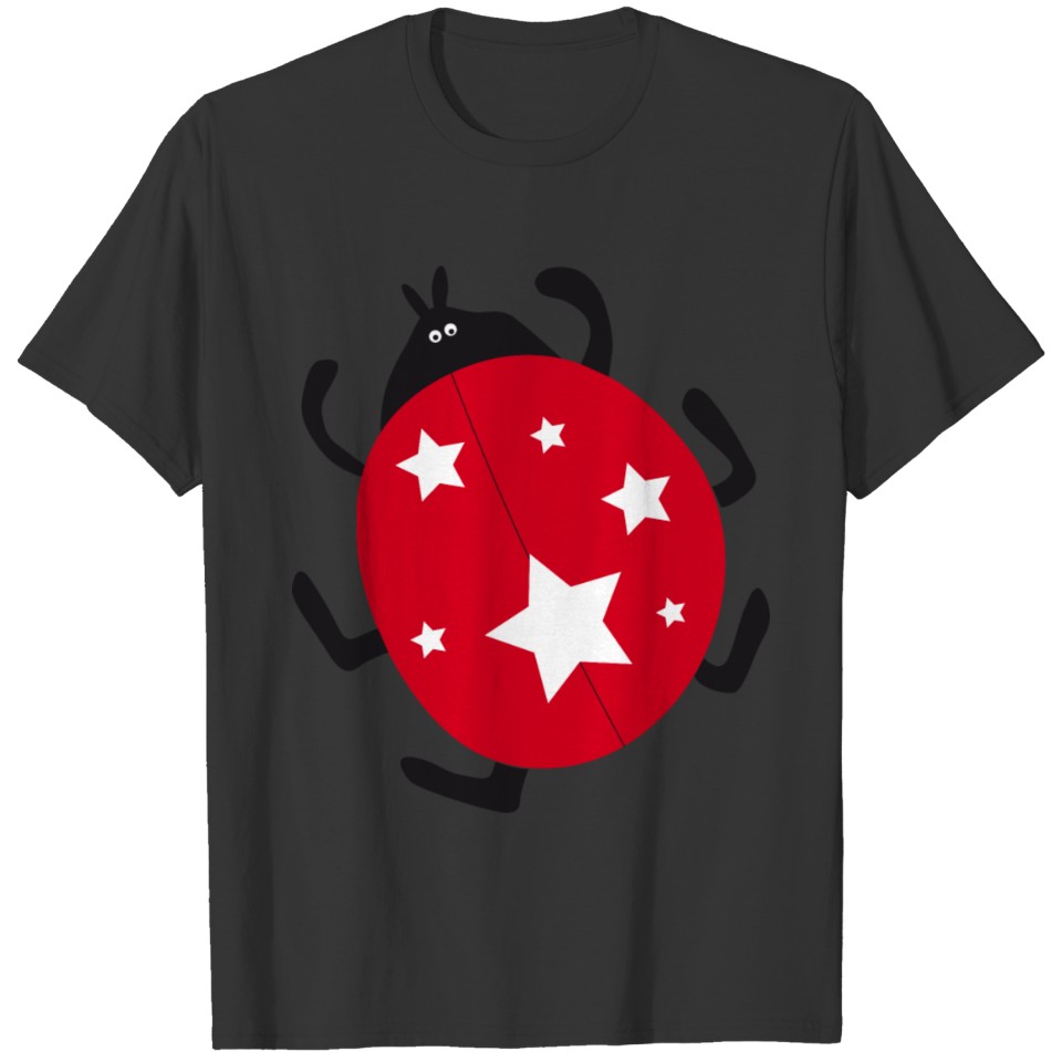 Cute lucky beetle - ladybug with asterisk T Shirts