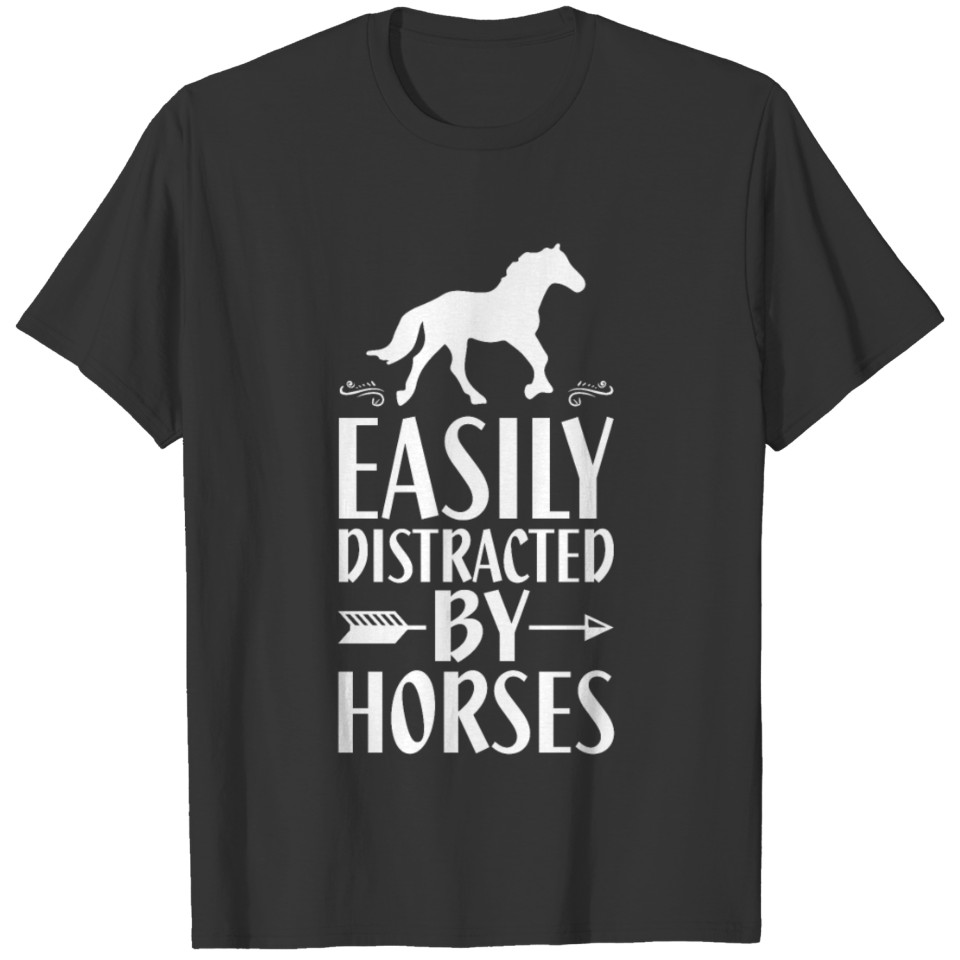 slightly distracted by horses T-shirt
