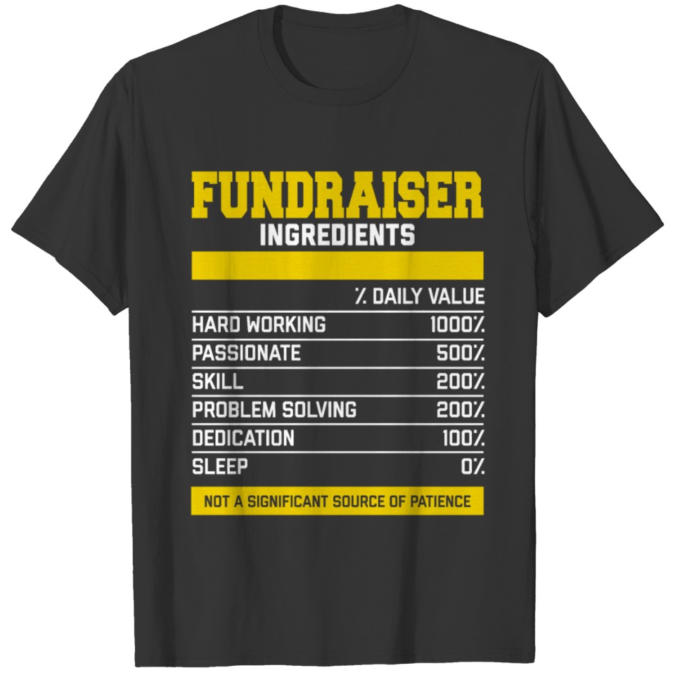 Amazing Fundraiser Ingredients T-Shirt T-shirt