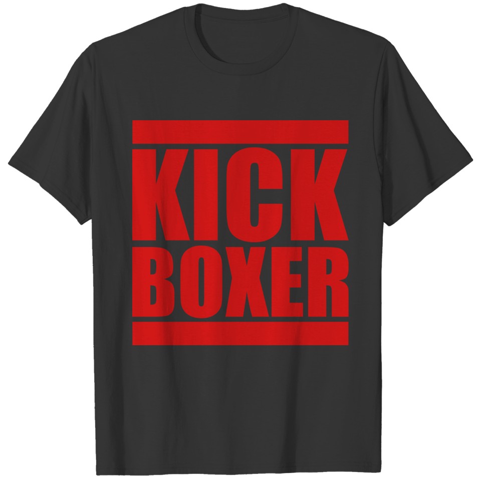 red kickboxer logo kickboxing text kickboxing kara T-shirt