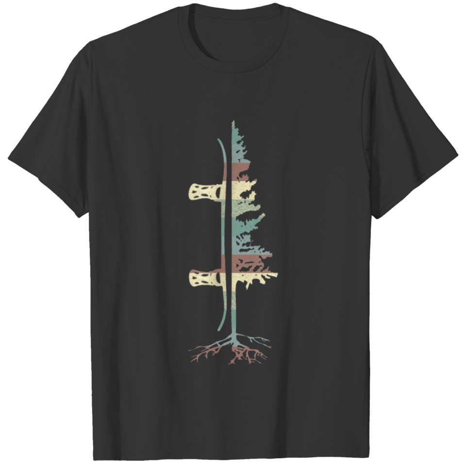 Vintage Pine Snowboard Snowboarding Gift T Shirts