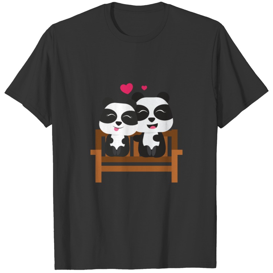 Animal Love - Panda Couple T Shirts