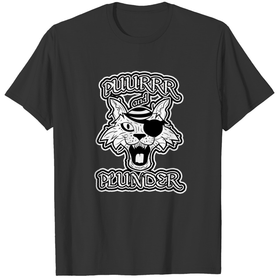 Puuurrr and Plunder Pirate Cat T-shirt