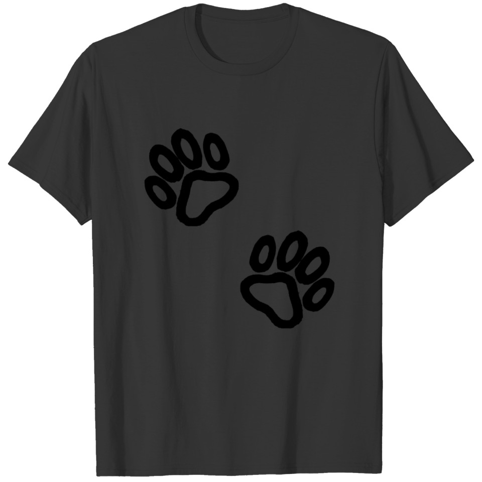 paws black pet animal dog cat companion domestic T Shirts