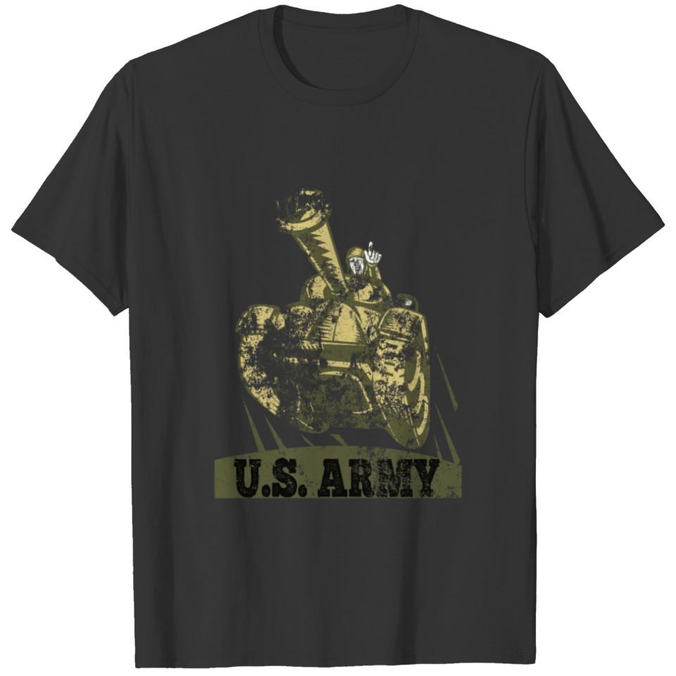 US ARMY TANK - DISTRESSED T-shirt