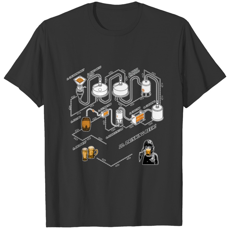 Beer Brewed Gift Shirt T-shirt