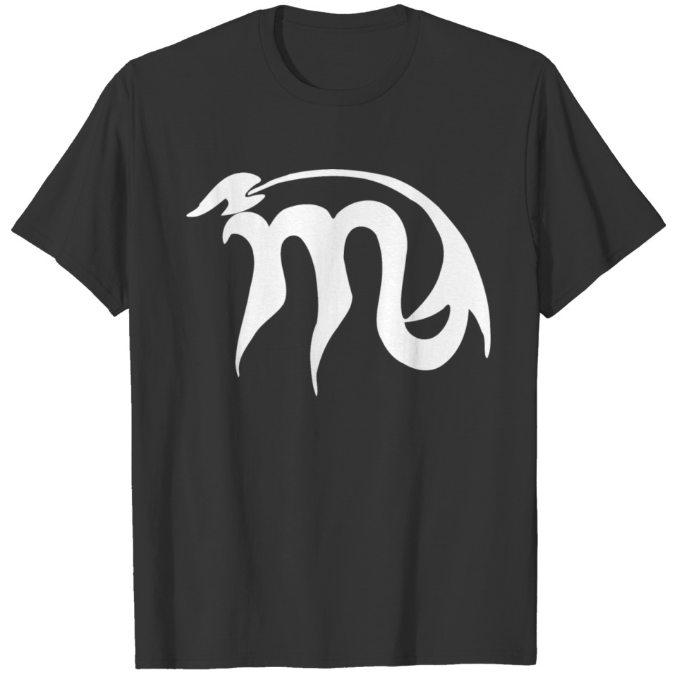 white scorpio symbol T-shirt