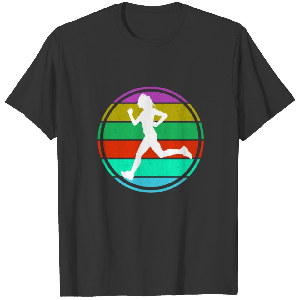 Running half Marathon Gift Idea Jogging Woman T-shirt