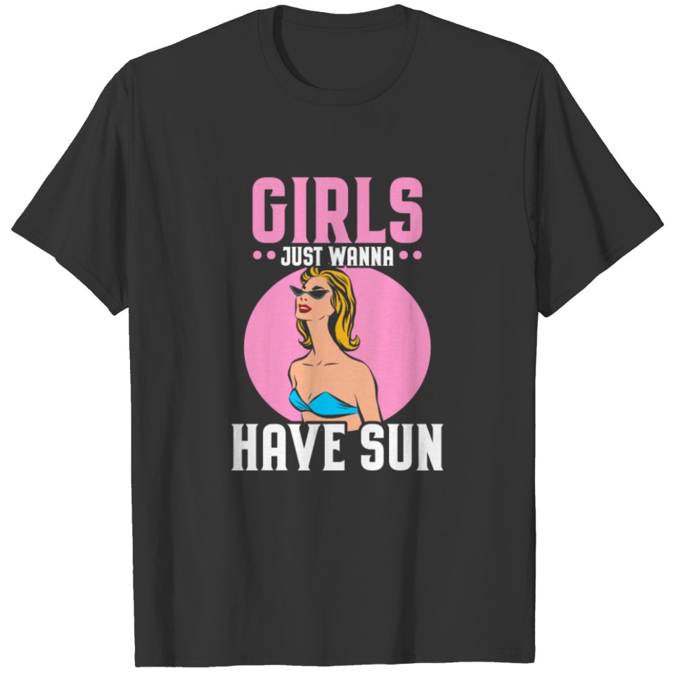 Women Fun Sun Gift Party Cool Girls T-shirt