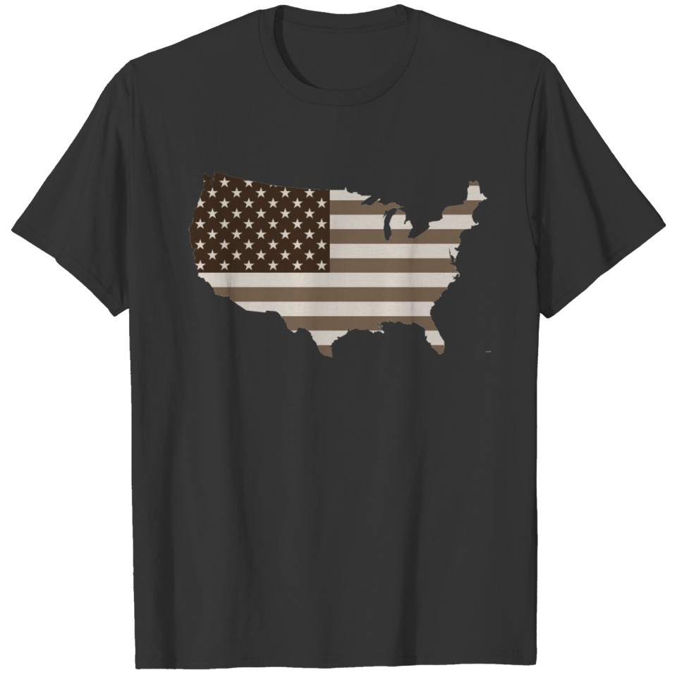 Flag USA Sepia T-shirt