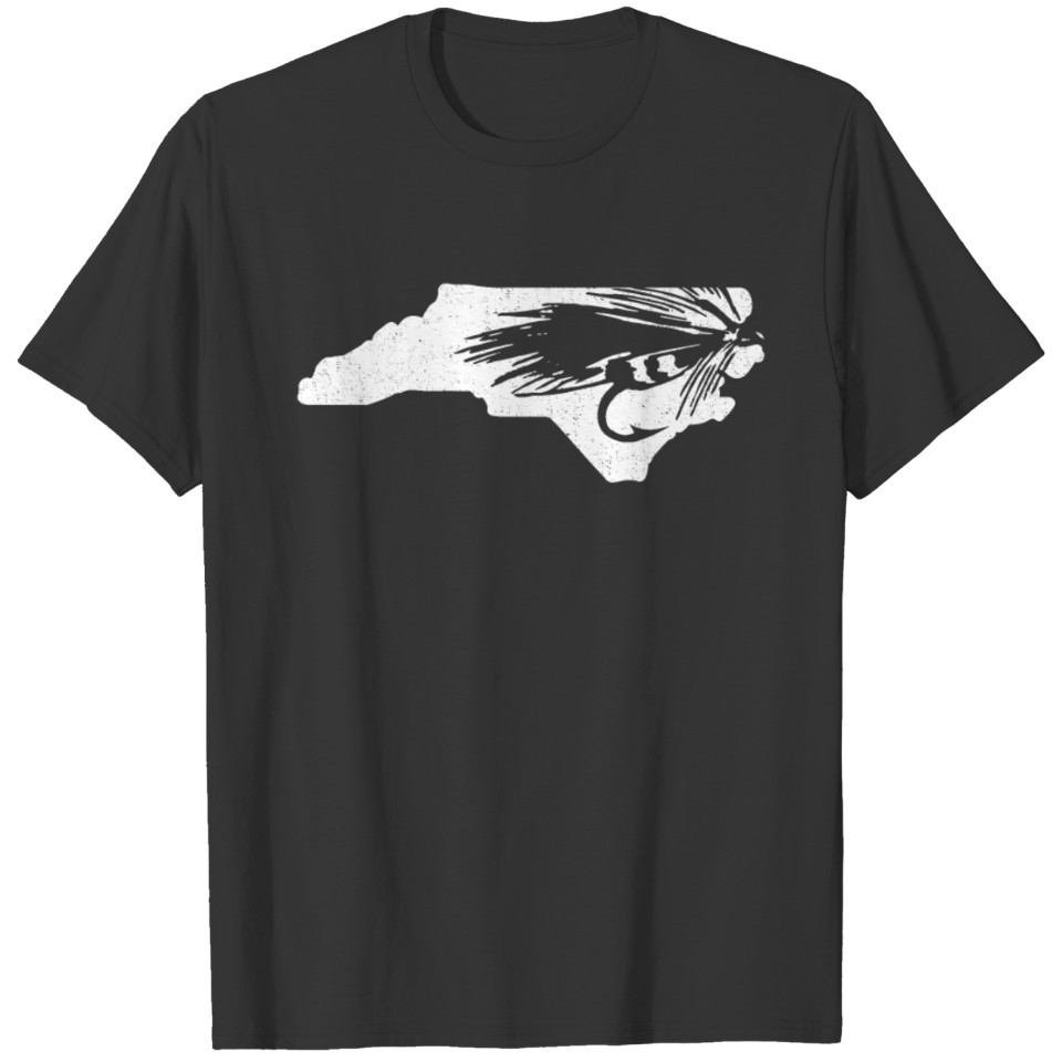 North Carolina Fly Fishing Hook River Men Gift T Shirts