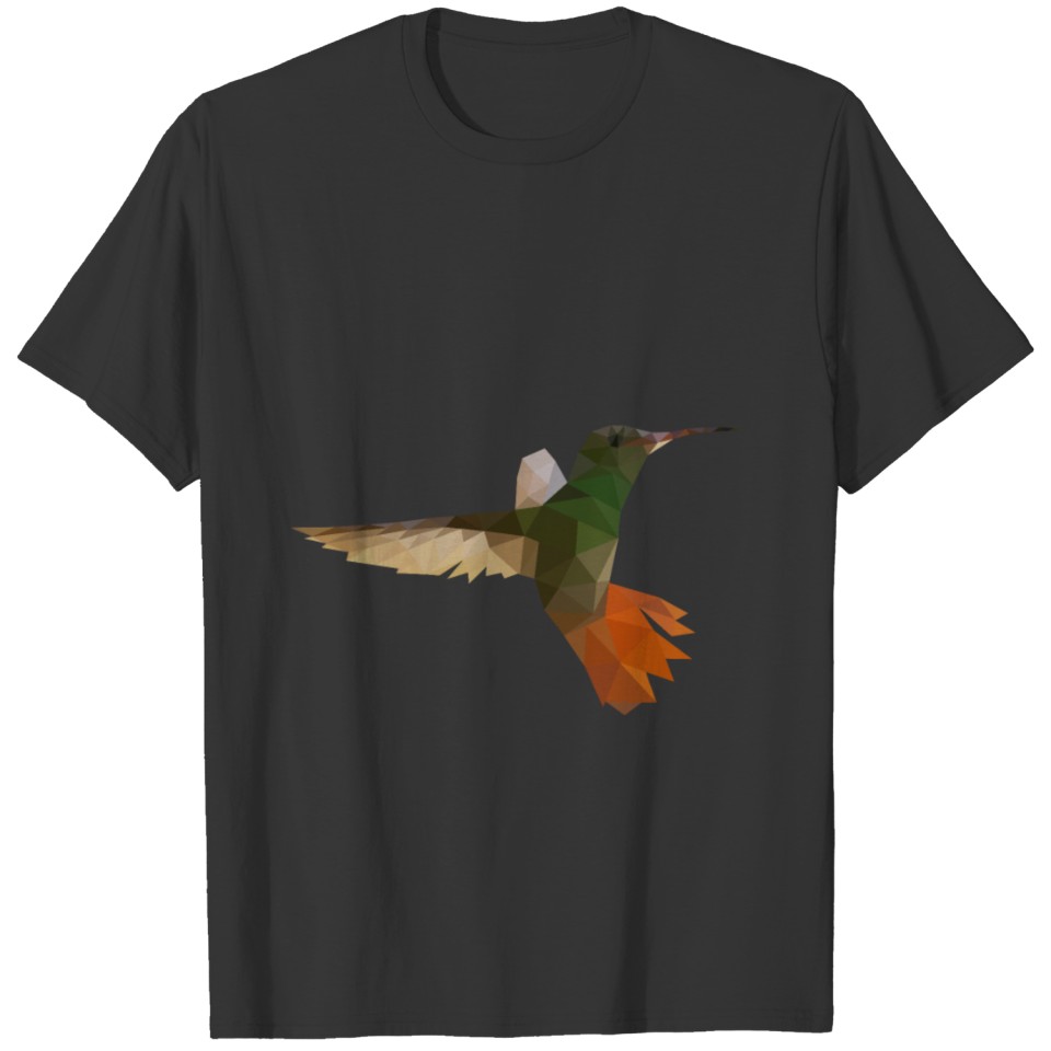 Hummingbird, Hummingbirds polygon geometric T Shirts