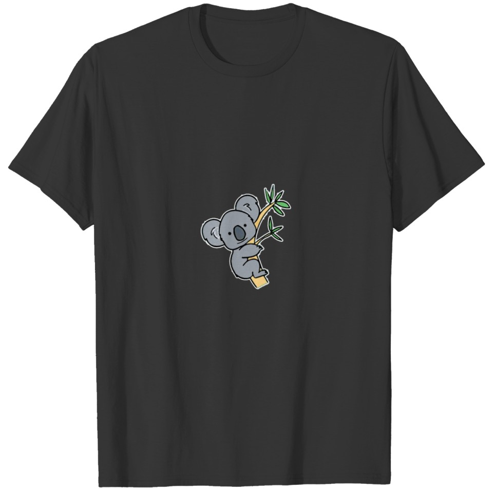 Cute Koala Hanging on Tree Gift Shirt Pet Lovers T-shirt
