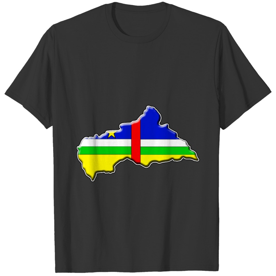 Central African Republic flag map T-shirt