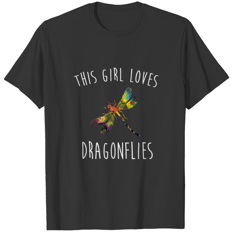 Dragonfly Colorful This Girl Loves Dragonflies T Shirts