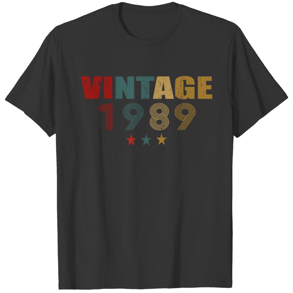 Vintage 1989 T-Shirt 30th Birthday Gift Tee T-shirt