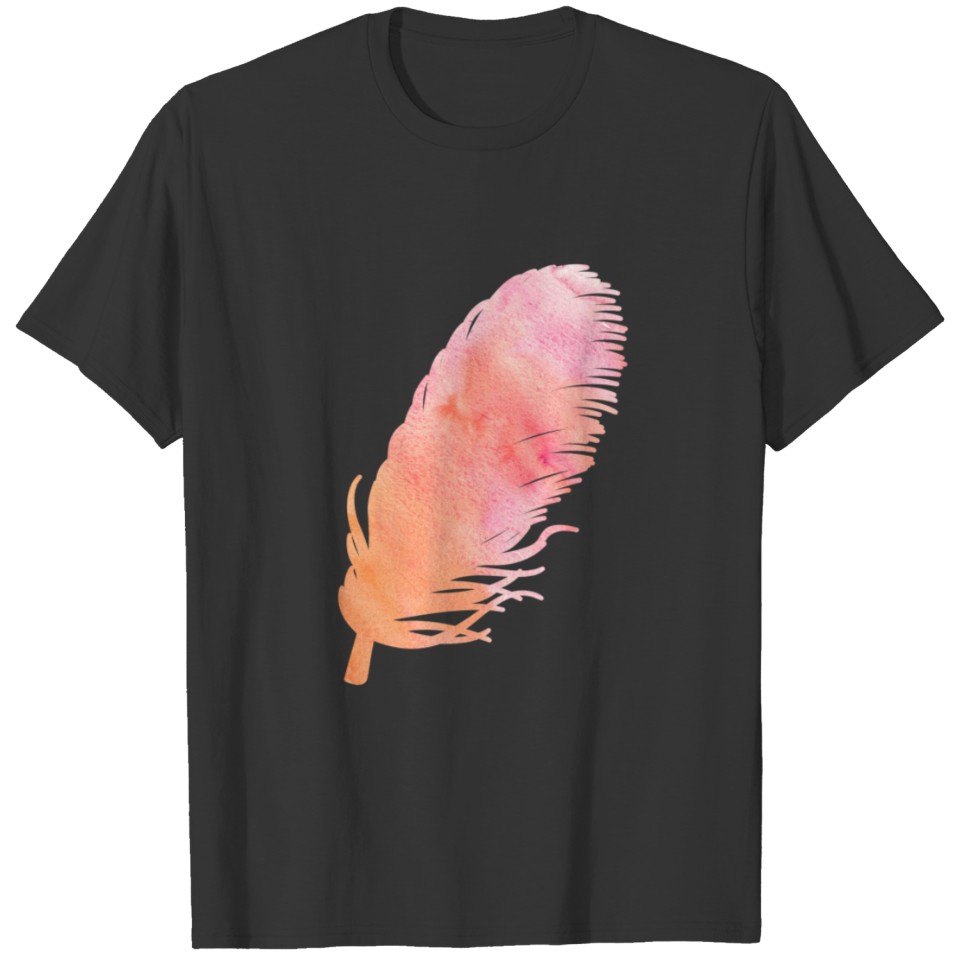 Beautiful Bird Feathers Pretty Orange Feather T Shirts