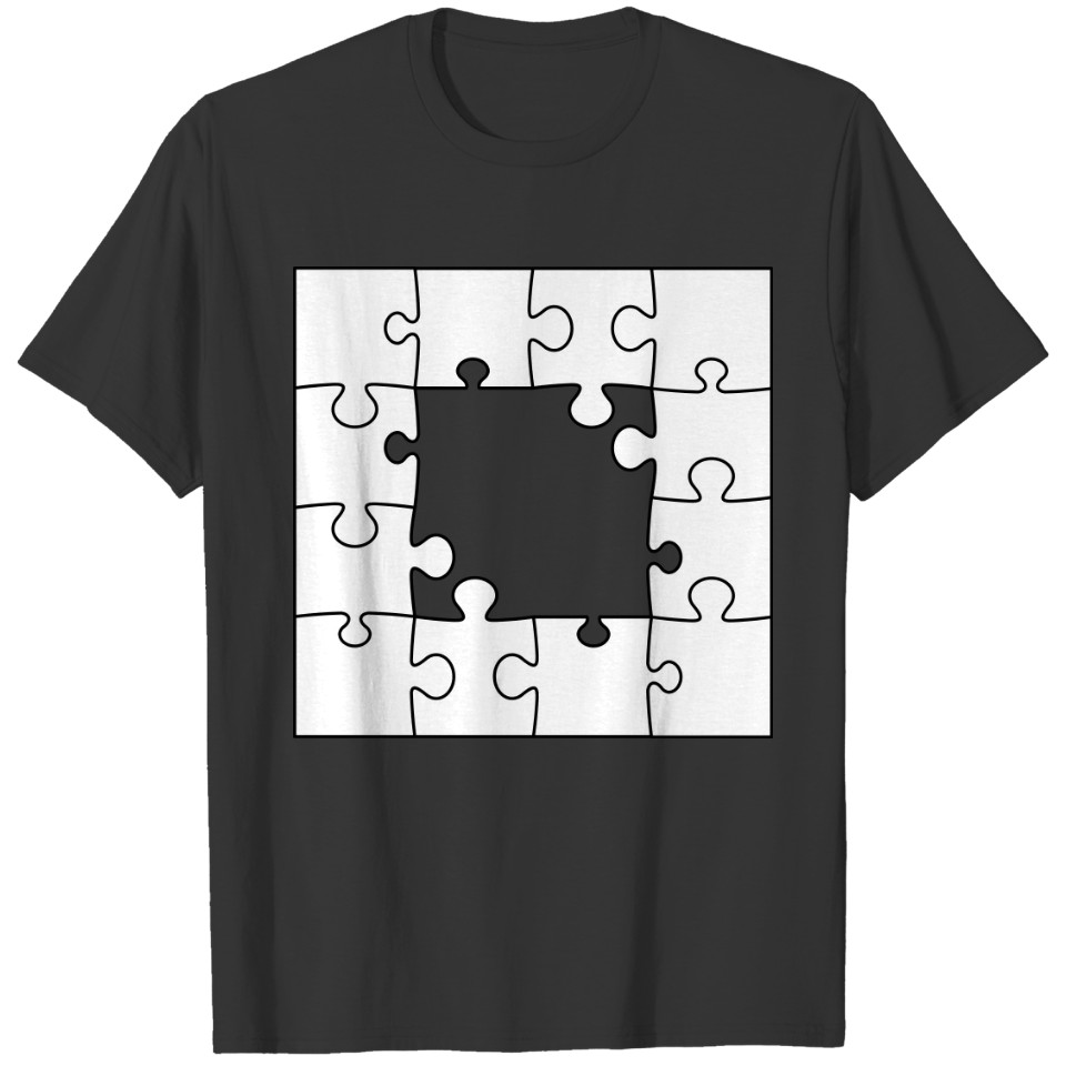 kontur puzzle viereck 4 ecken ecke eckteil rand te T-shirt