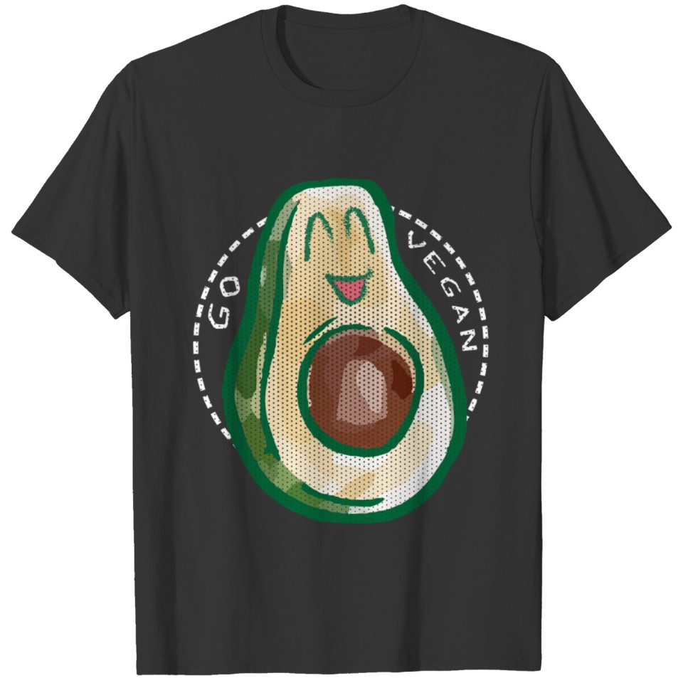 Goi Vegan avocado fruit vegetable T Shirts