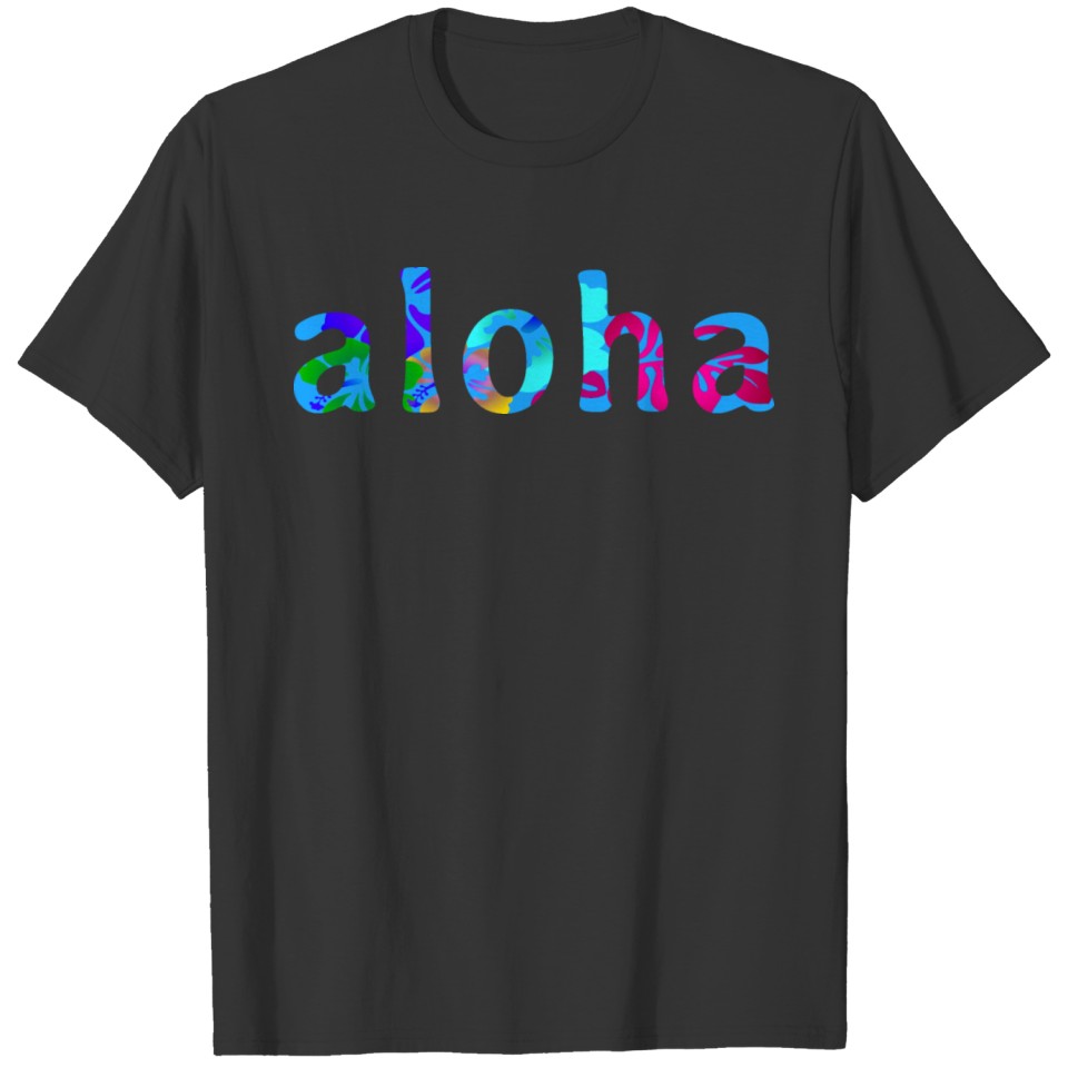 aloha blue T-shirt
