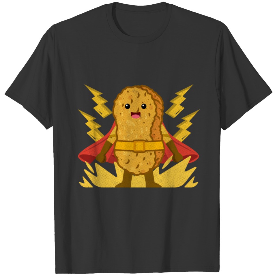 Chicken Nugget Super Hero Cape Funny T-Shirt T-shirt