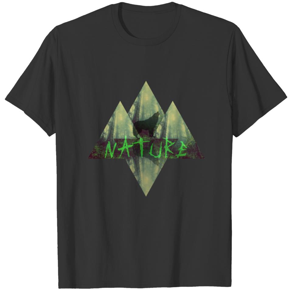 Nature Wolf Geometric T-shirt