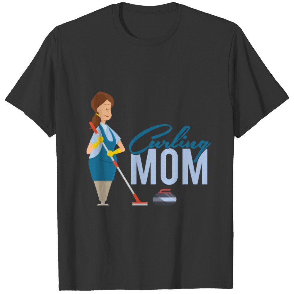 Curling mother T-shirt