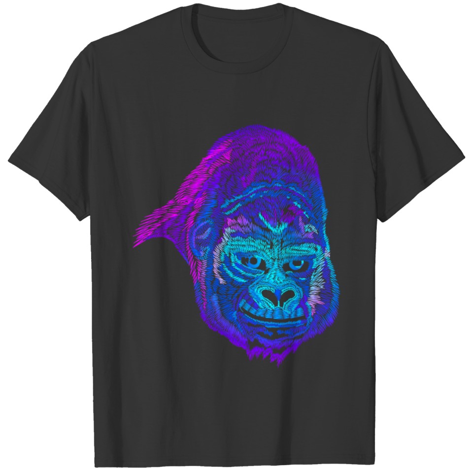 Men s Women s T Shirt Colour Gorilla Silhouette T-shirt