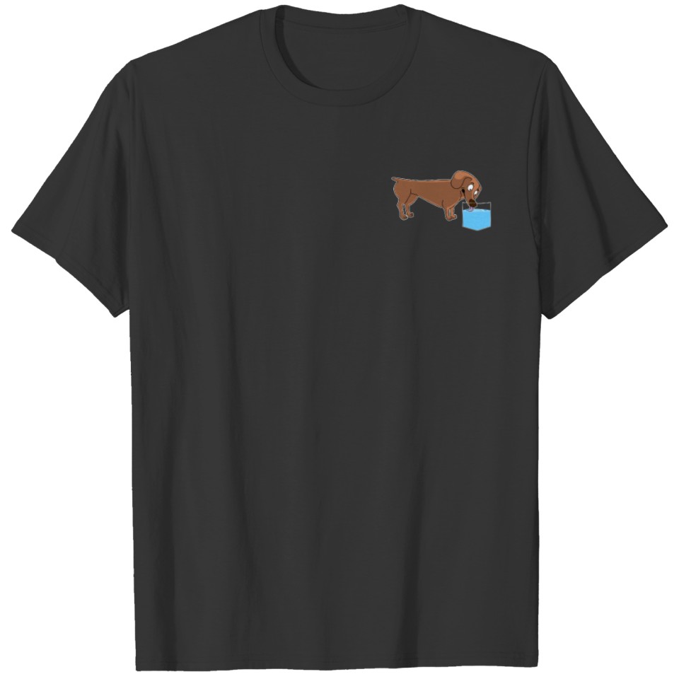 dachshund pocket dog water gift idea T Shirts