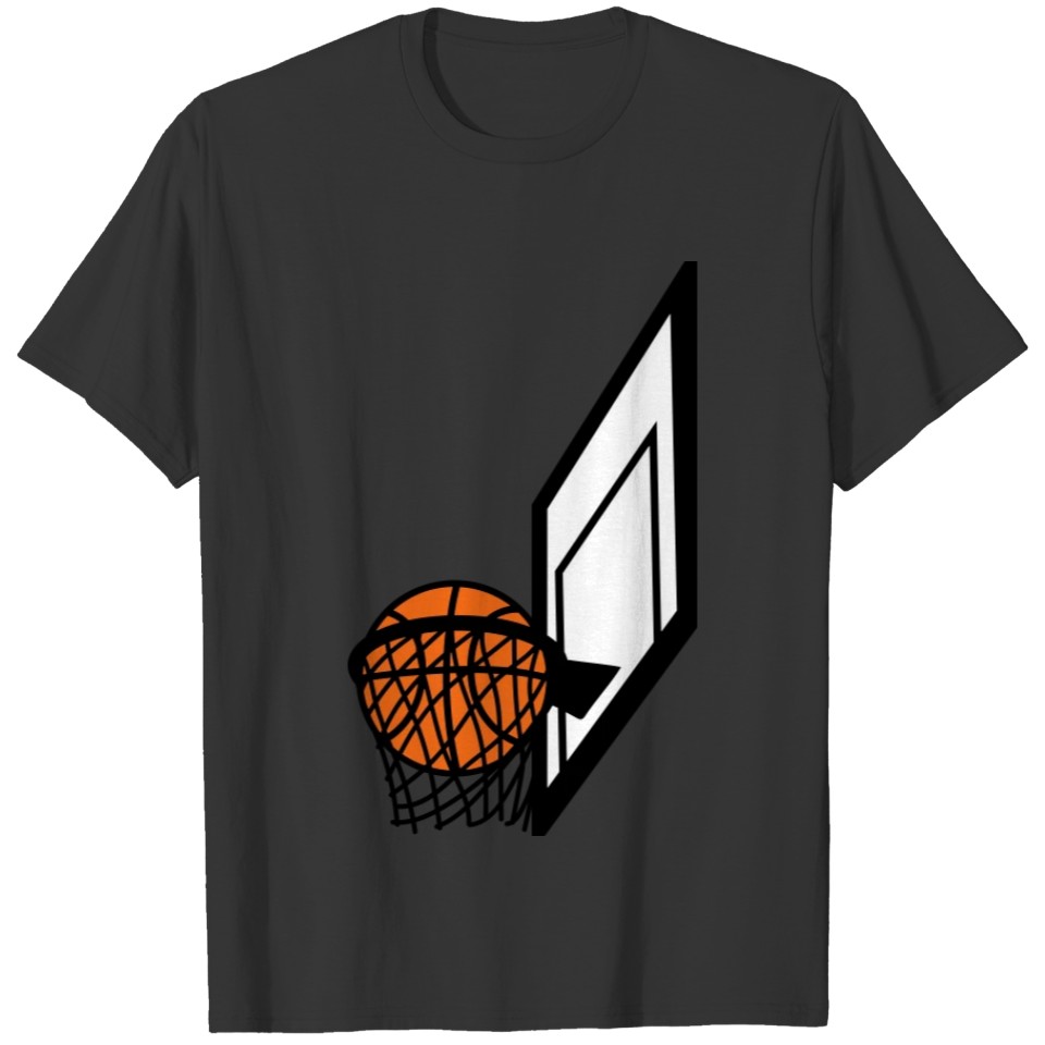 winner basketball basketball cool hit goal net bas T-shirt