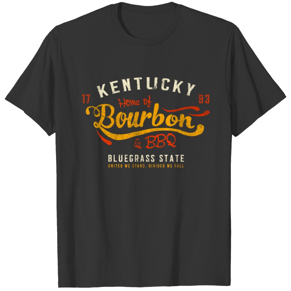 Kentucky Bourbon & BBQ print - BBQ products T-shirt