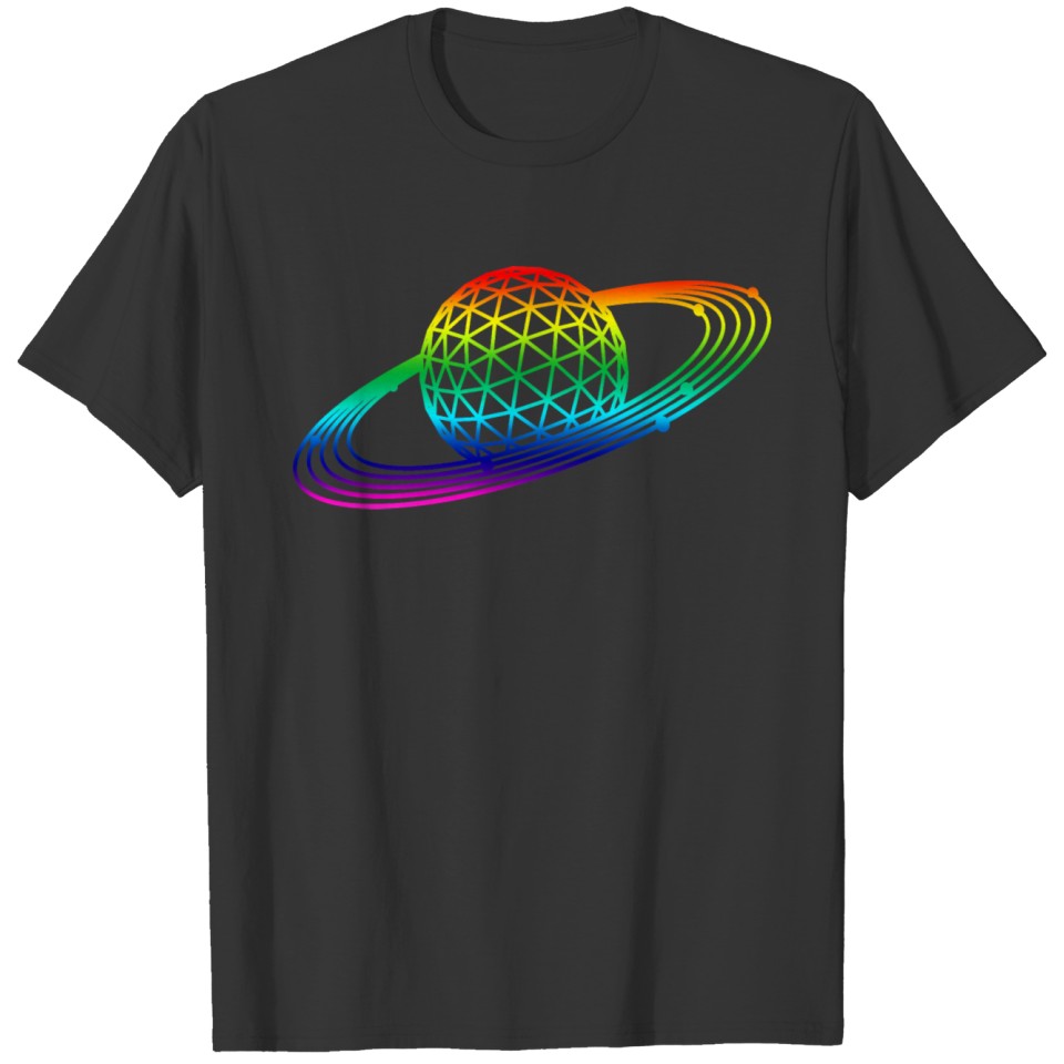 Saturm Planet Rainbow Colors Trend Cool Gift Idea T-shirt