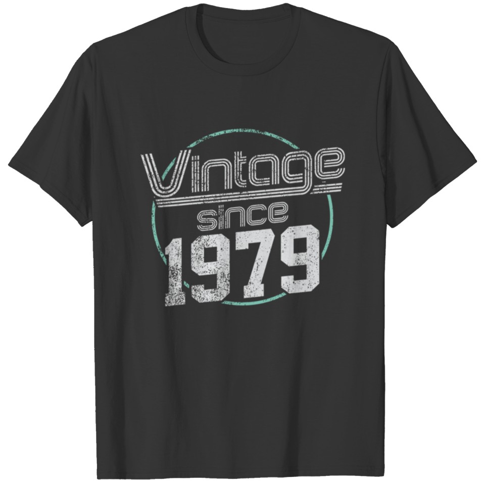Vintage Retro Born Birth 1979 40th Birthday Gift T Shirts