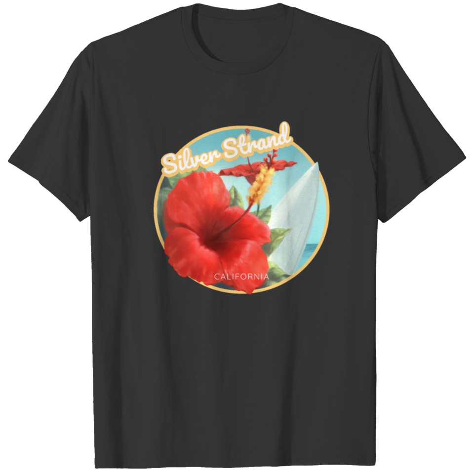 Silver Strand California Surfing Beach T Shirts