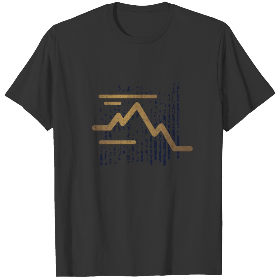 Stroke Mountain Design T-shirt