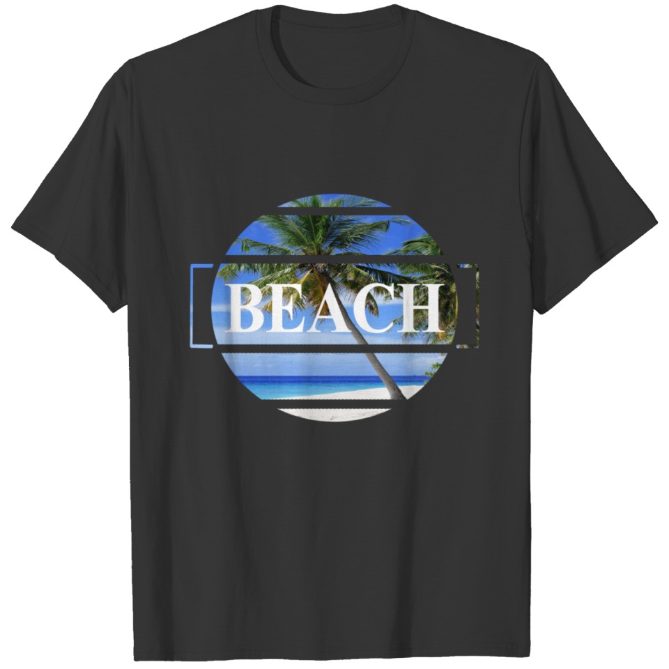 Beach resort palm trees white sand gift T Shirts