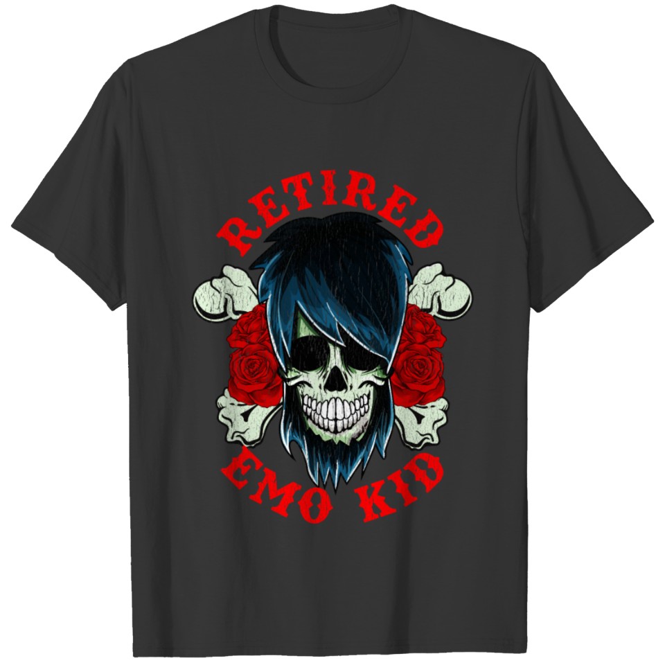 Retired EMO Kid Funny Punk Music T Shirts