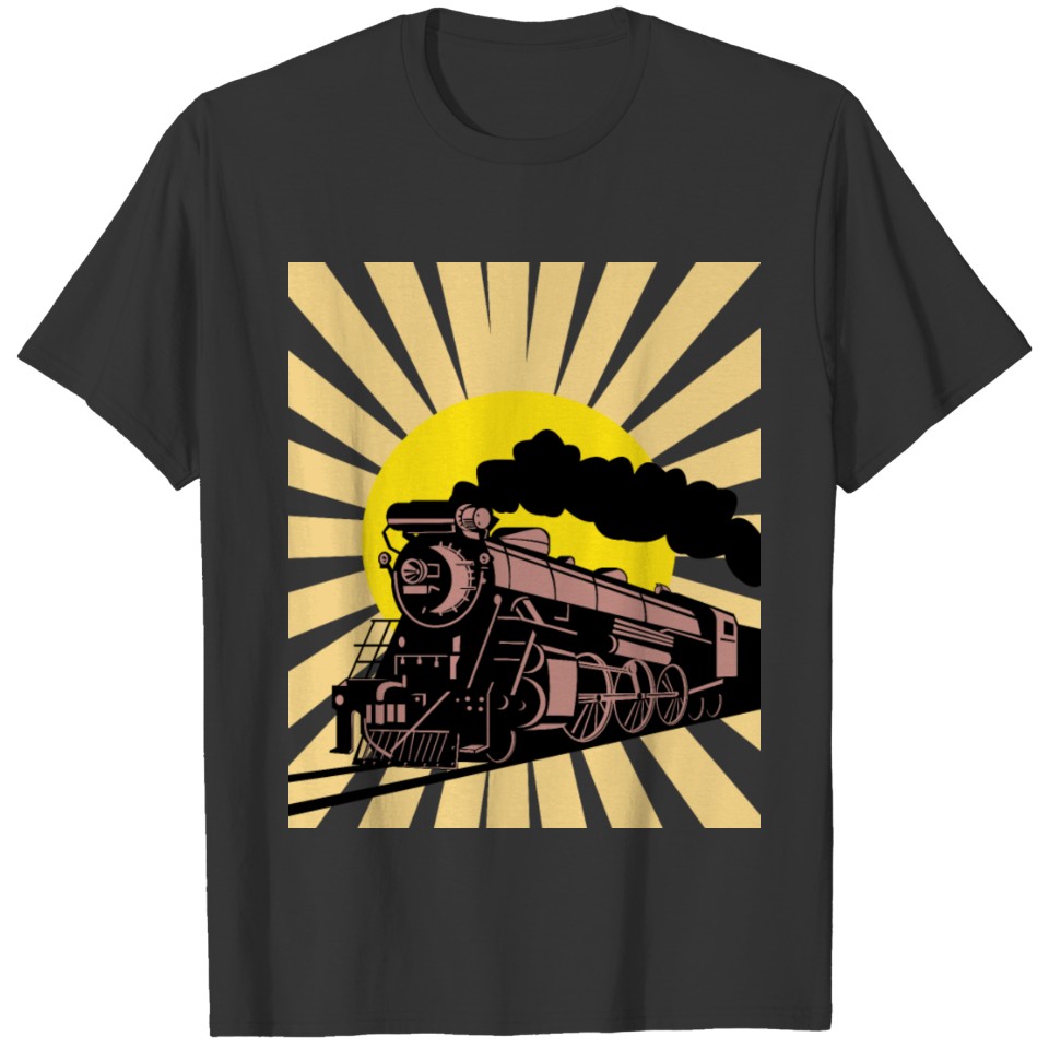 Retro Vintage Train Steam Engine Locomotive Gift T Shirts