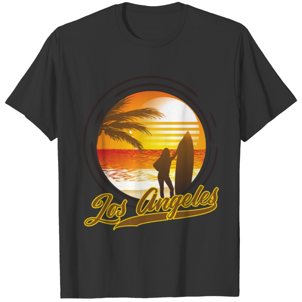 Cute Los Angeles Product Surfing in California T-shirt