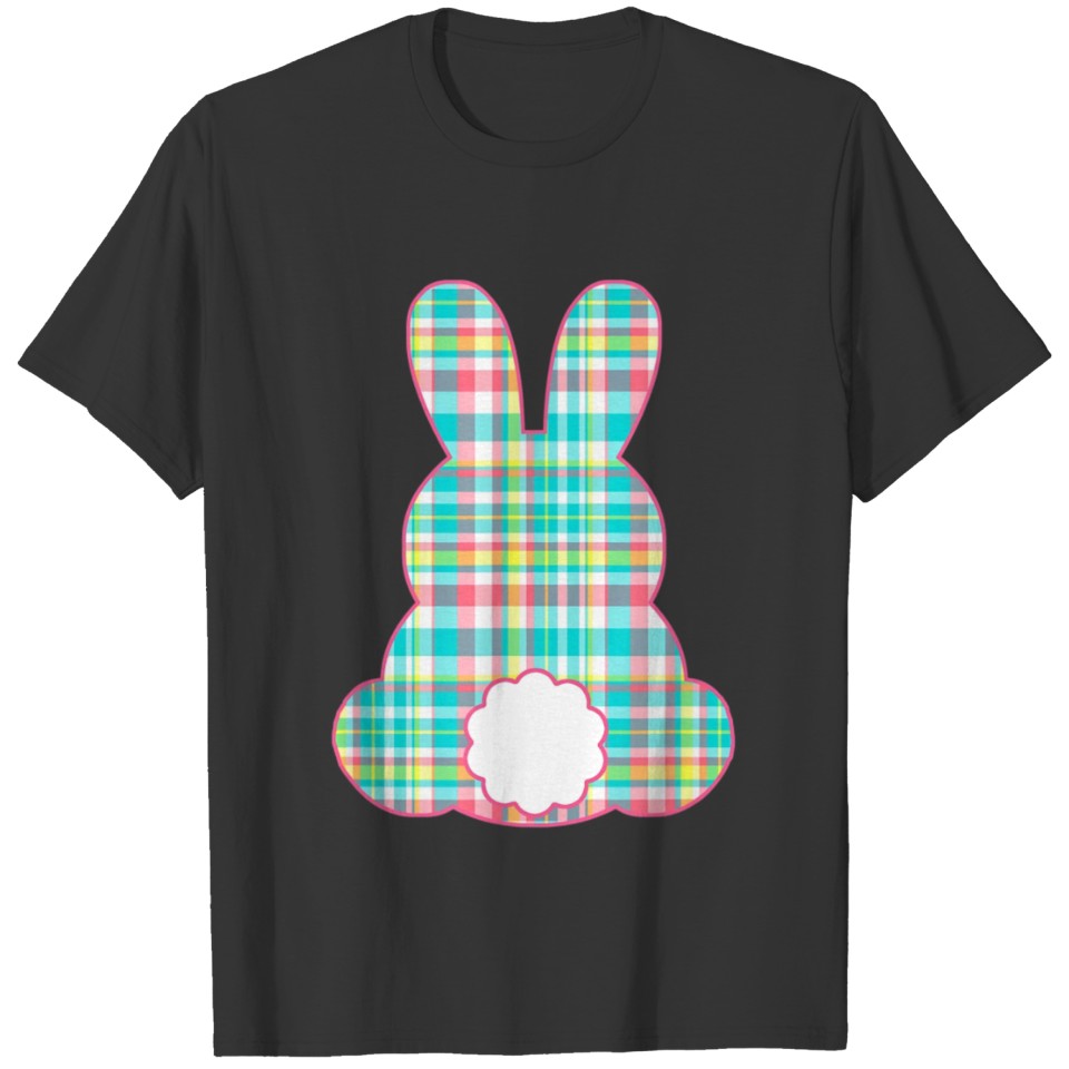 Plaid Pastel Multi Color Gingham Check Easter T-shirt