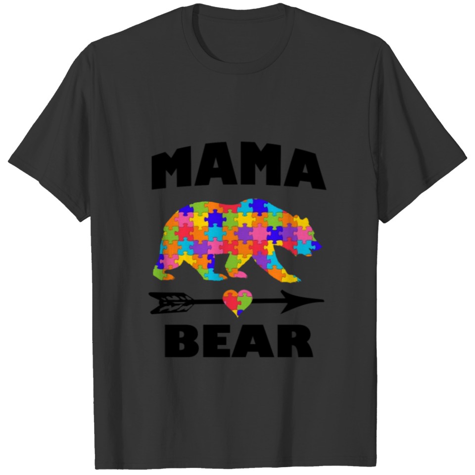 Mama Bear Autism Awareness T-shirt