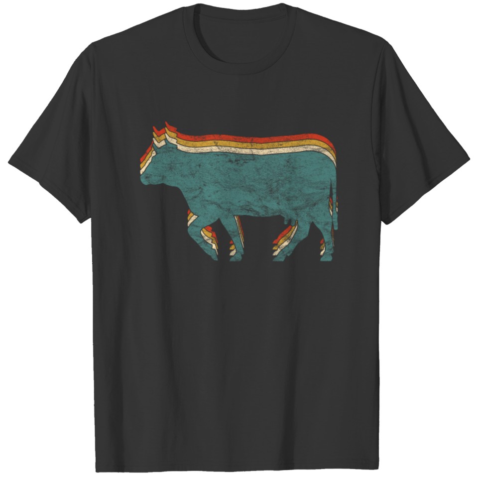 Cow Bull Beef Retro Vintage T Shirts