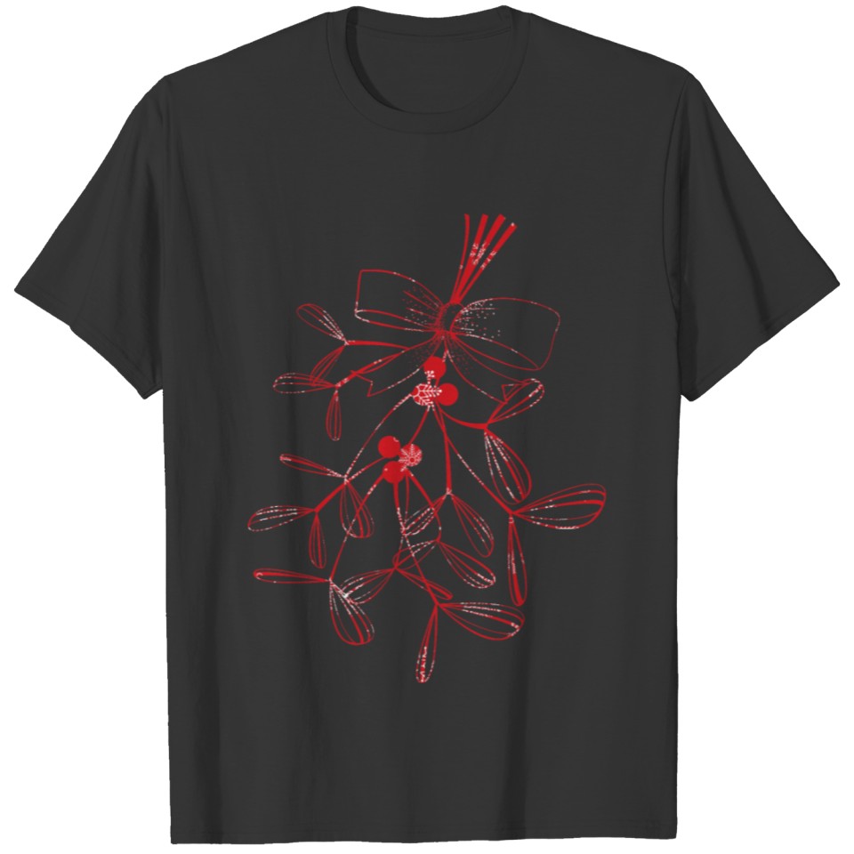 Christmas Mistletoe Design T-shirt