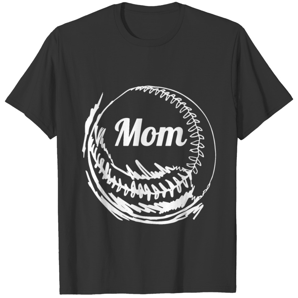 Baseball Mom game favorite team work happy funny s T-shirt