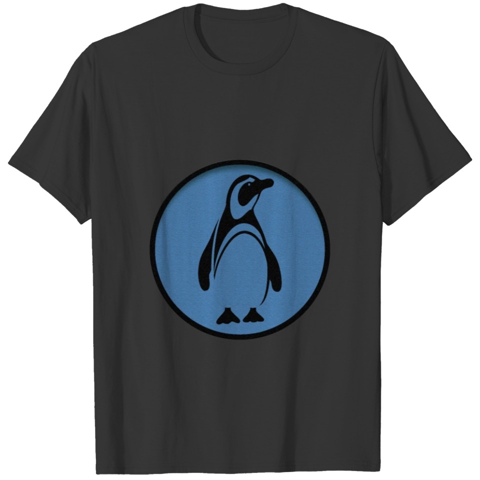 Penguin in blue ice T-shirt