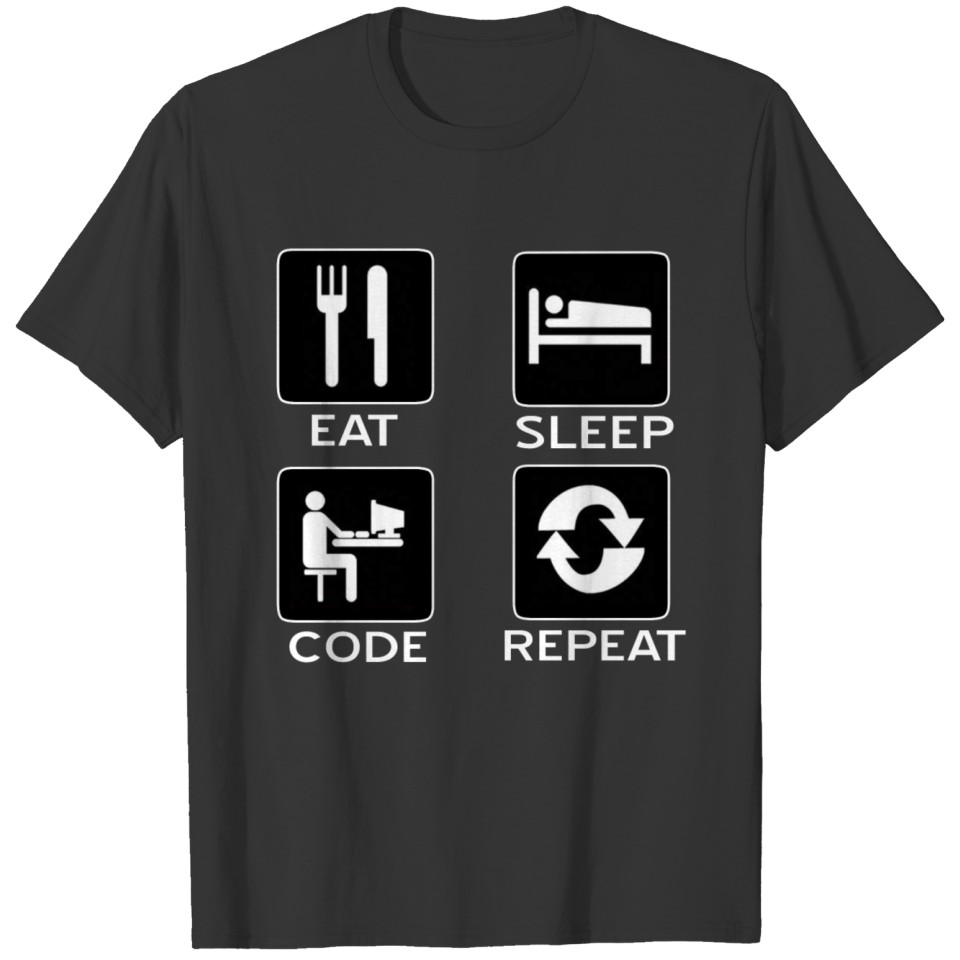 Programmer Code Eat Sleep Repeat T Shirts