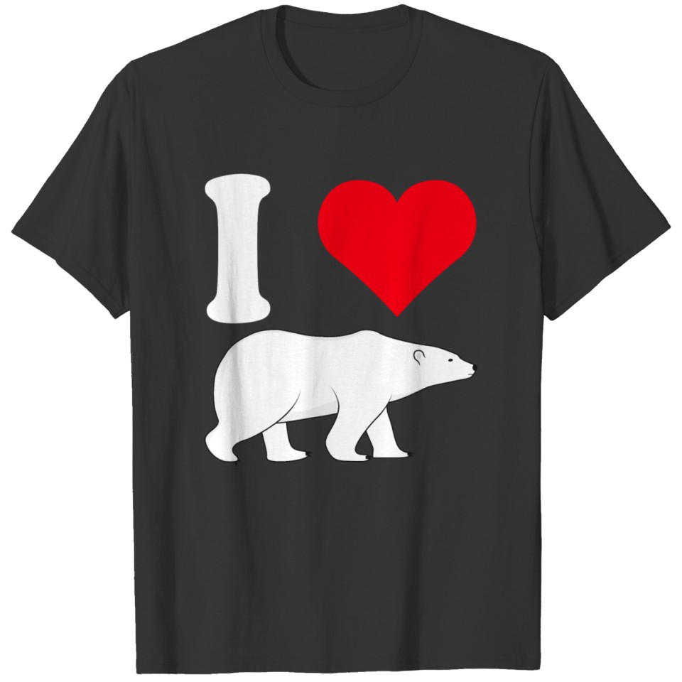 I Love Polar Bears Animal Lover T-Shirt T-shirt