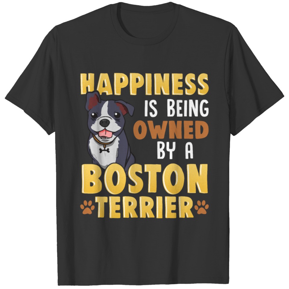 Boston Terrier Dog Bosti Black And White Puppy T-shirt
